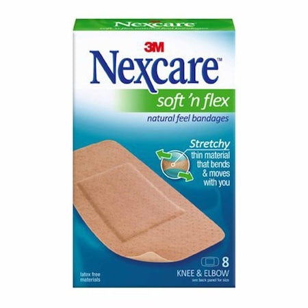 Nexcare Soft N Flex Adhesive Strip 2 X 4 Inch Fabric Rectangle Tan Sterile, 8PK 571-08